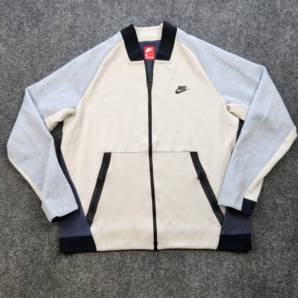 Nike Other - Nike  Tech Fleece‎ Jacket Mens Large Colorblock Full Zip Pockets Blue Gray